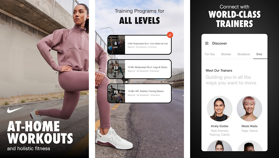 Nike Training Club - Các bài tập và chương trình tập luyện được hướng dẫn