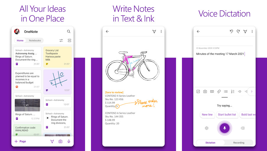 OneNote - Sổ tay số linh hoạt, Ghi chú, bản vẽ và tệp đính kèm