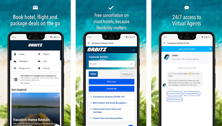 Orbitz - Tìm kiếm và so sánh các chuyến bay, khách sạn và xe cho thuê