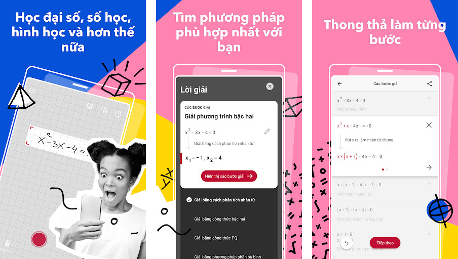 Photomath - Máy quét bài tập, Giải toán từng bước, Giải toán bằng camera