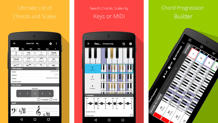 Piano Chords - Huge chord library, Easy-to-use interface, Transpose and inversion tools