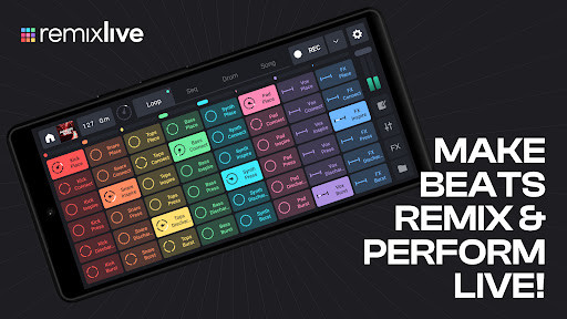 Remixlive - Make Music & Beats - Tạo nhạc nền, Hàng loạt vòng lặp, Trộn nhạc trực tiếp