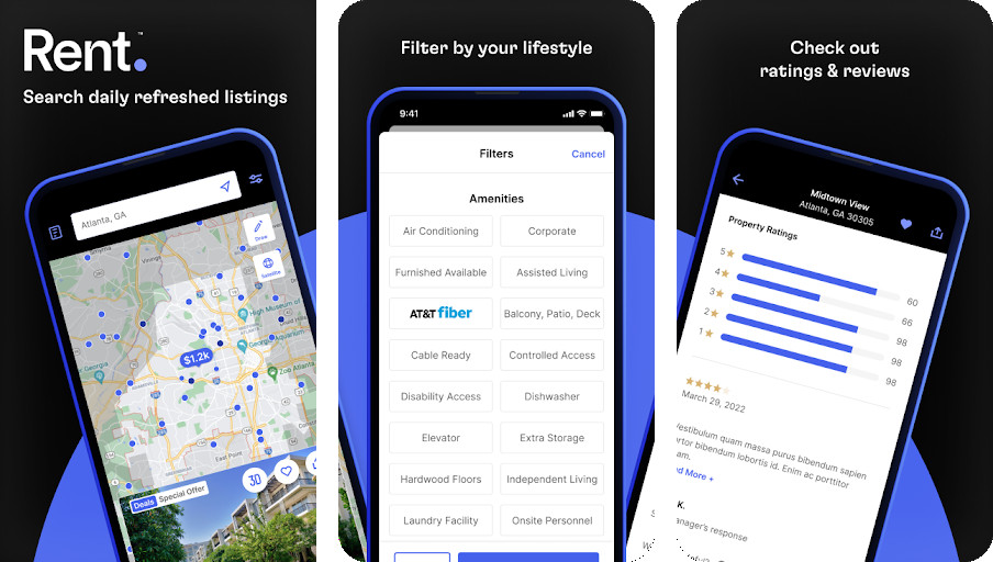 Rent.com - Tìm kiếm nhà cho thuê, Nộp đơn trực tuyến, Thanh toán tiền thuê