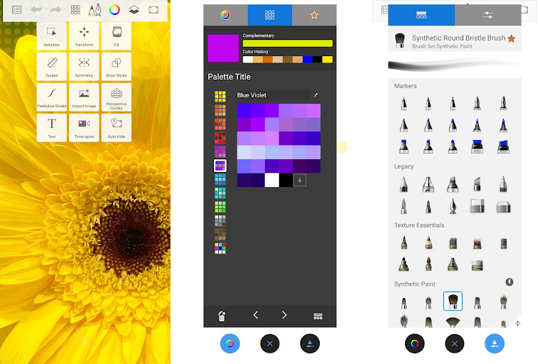 Sketchbook - Vẽ và phác họa trực quan, Nhiều loại bút vẽ và màu sắc