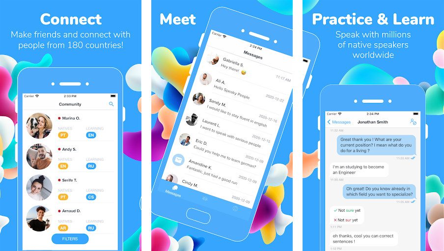 Speaky - Học ngoại ngữ, Chat luyện nói, Tự động sửa lỗi