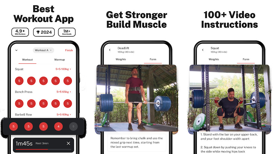 StrongLifts 5x5 - Chương trình tập luyện 5x5 hiệu quả, Hướng dẫn bài tập bằng video