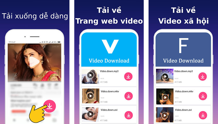 Tất cả trình tải xuống video - Hỗ trợ nhiều định dạng, Tải xuống từ nhiều trang web