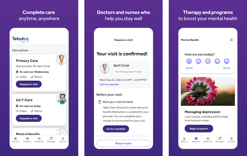Teladoc Health - Truy cập bác sĩ 24/7, Đặt lịch hẹn trực tuyến, Lưu hồ sơ y tế