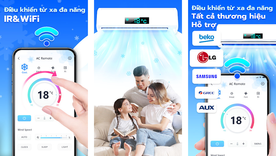 thông minh điều khiển điều hòa - Điều khiển mọi lúc, mọi nơi, Hẹn giờ thông minh, tiện lợi