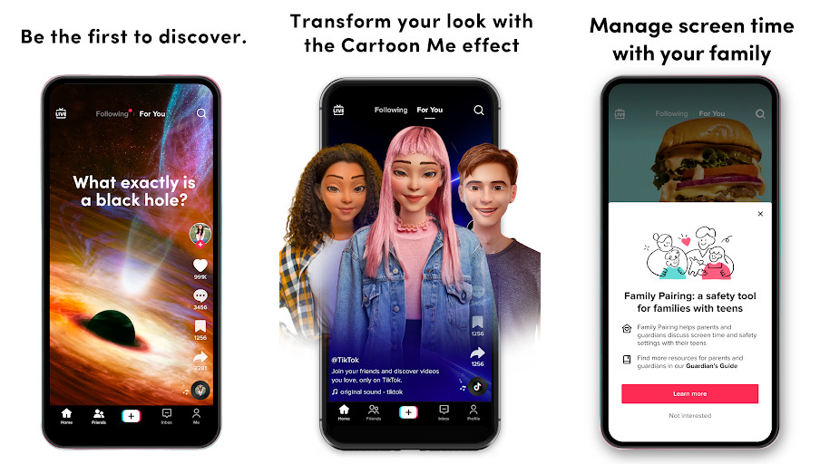 TikTok - Xem video ngắn, Tạo và chia sẻ video, Khám phá các xu hướng và thử thách