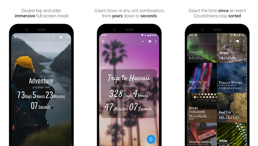 Time Until: Countdown + Widget - Đếm ngược chính xác, Tiện ích màn hình chính, Nhiều tùy chọn tùy chỉnh