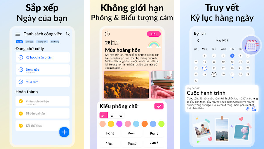 To Do List & Schedule Planner - Quản lý danh sách tác vụ, Lên lịch và nhắc nhở, Tùy chỉnh giao diện