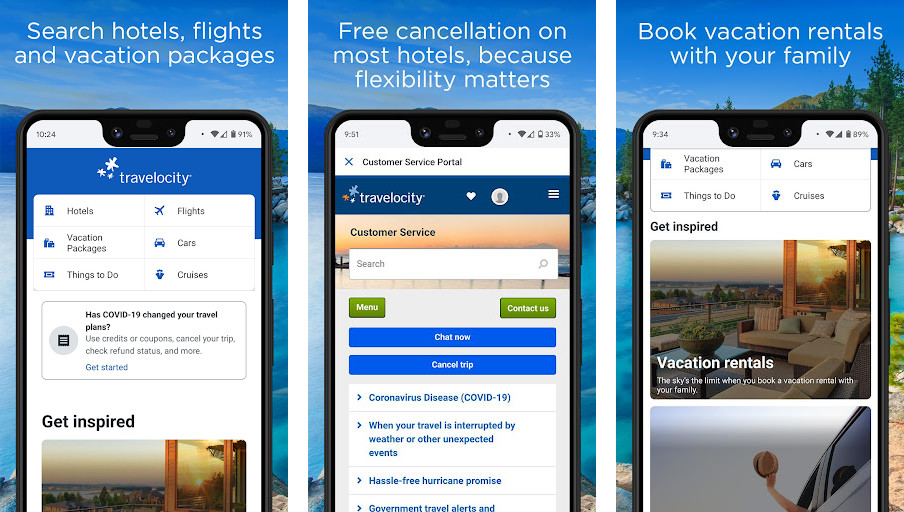 Travelocity - Tìm kiếm và so sánh các chuyến bay, khách sạn và xe cho thuê
