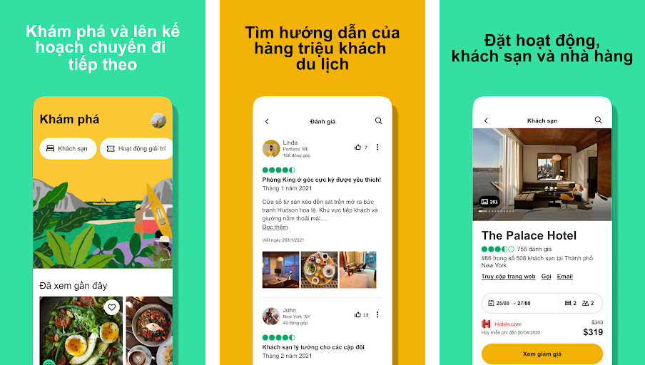 Tripadvisor:Lập kế hoạch & đặt - Lên kế hoạch cho chuyến đi, Đặt phòng khách sạn, Đọc đánh giá của khách