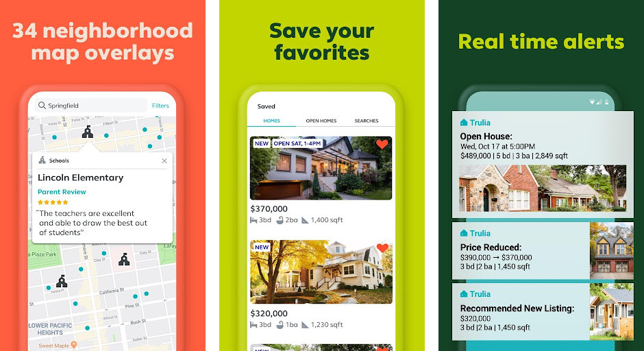 Trulia - Tìm kiếm nhà, Xem ảnh độ phân giải cao, Nhận thông báo