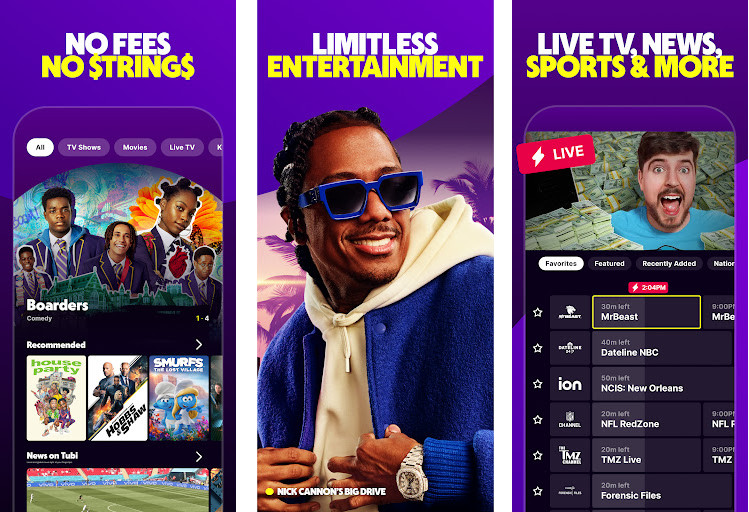 Tubi - Phim ảnh, Chương trình truyền hình, Tin tức, Anime, Phim tài liệu, Thể thao