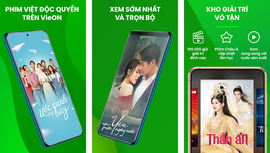 VieON - Phim, Bóng đá, TV - Xem phim, bóng đá trực tiếp, Kho phim, chương trình TV khổng lồ