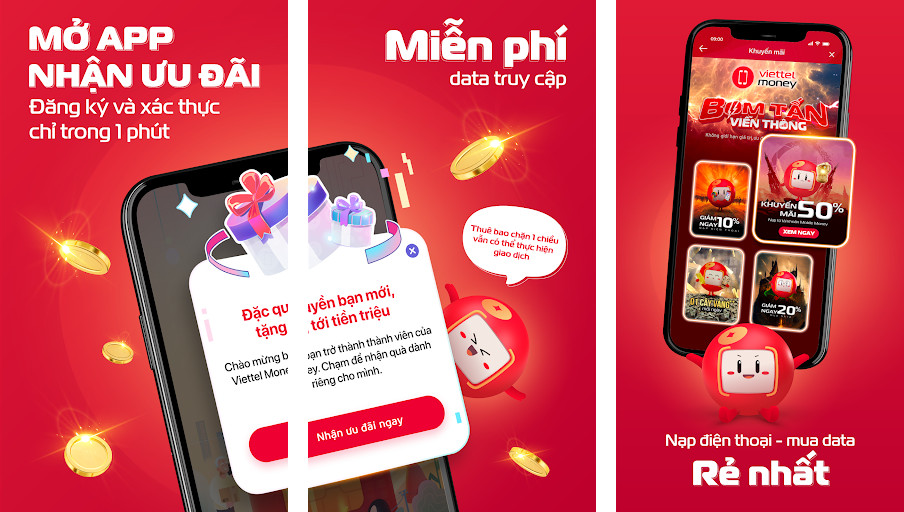 Viettel Money - Thanh toán hóa đơn, Chuyển tiền, Mua sắm trực tuyến