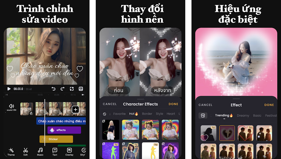 VivaVideo - Kho hiệu ứng, nhãn dán đa dạng, Công cụ chỉnh sửa mạnh mẽ, chuyên nghiệp