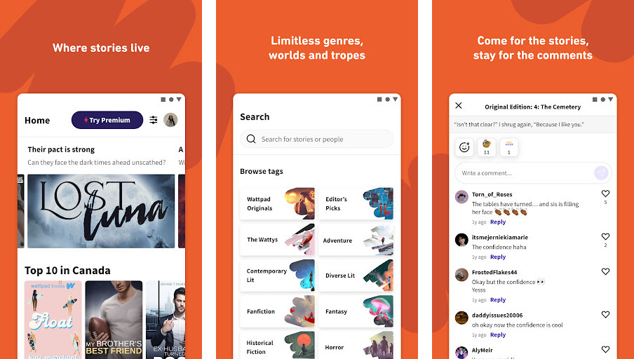 Wattpad - Đọc truyện miễn phí, Viết và chia sẻ truyện, Kết nối với cộng đồng