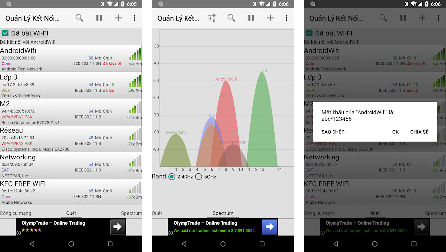 WiFi Connection Manager - Quản lý kết nối WiFi, Tự động kết nối, Đo tốc độ