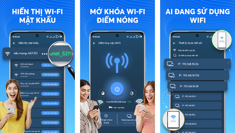 WiFi Finder: WiFi Password Key - Tìm kiếm WiFi, Mật khẩu WiFi, Kết nối nhanh