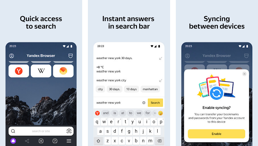 Yandex Browser - Duyệt web nhanh và an toàn, Bảo vệ dữ liệu cá nhân