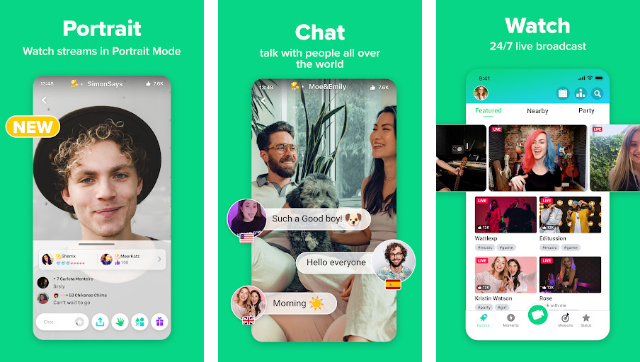 YouNow - Phát trực tiếp và trò chuyện với người xem, Xem video trực tiếp từ những người sáng tạo và người nổi tiếng