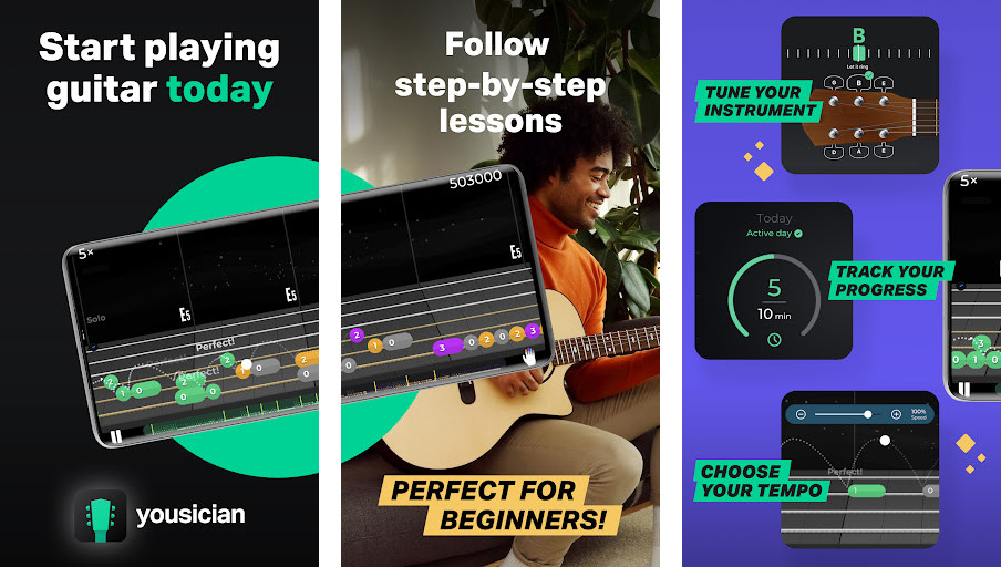Yousician - Interactive lessons, Personalized feedback, Gamified learning