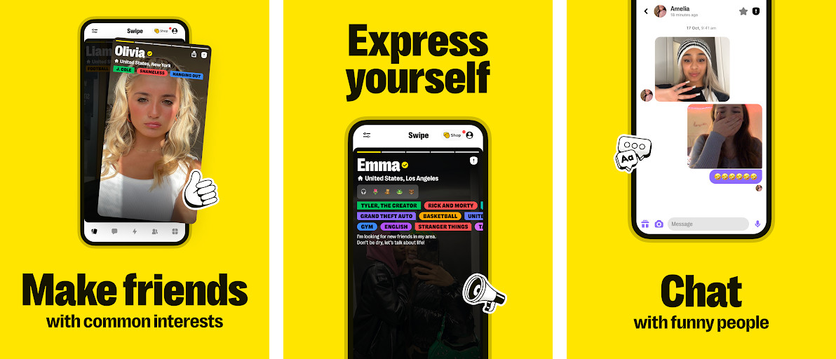 Yubo - Phát trực tiếp, Kết bạn mới, Tham gia cộng đồng