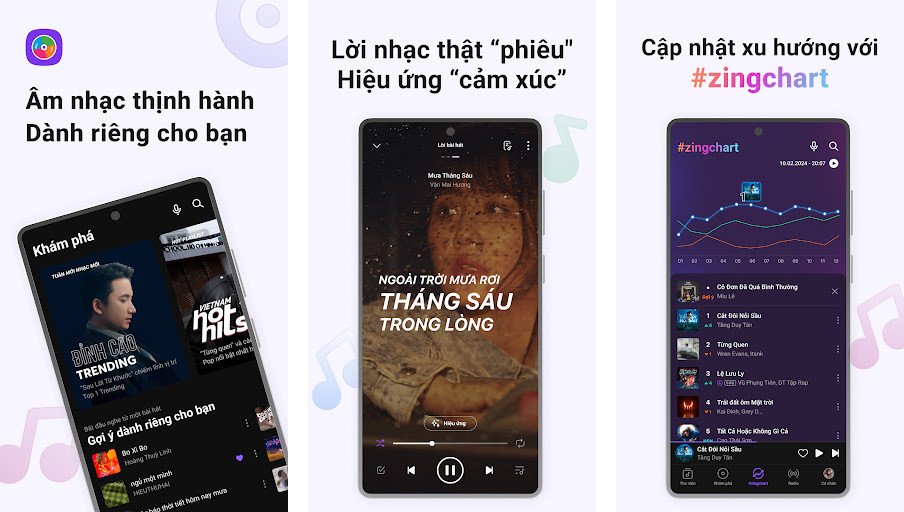 Zing MP3 - Nghe nhạc trực tuyến, Tải nhạc về máy, Lời bài hát đầy đủ